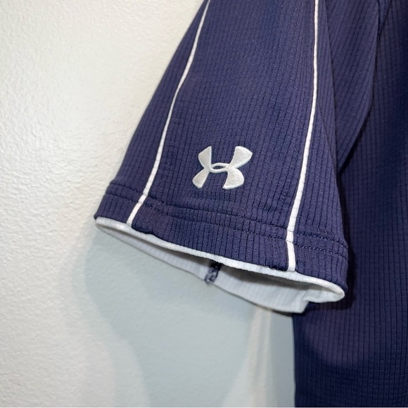 Auburn University Tigers Shirt Mens Small Blue Under Armour Polo - Picture 9 of 9